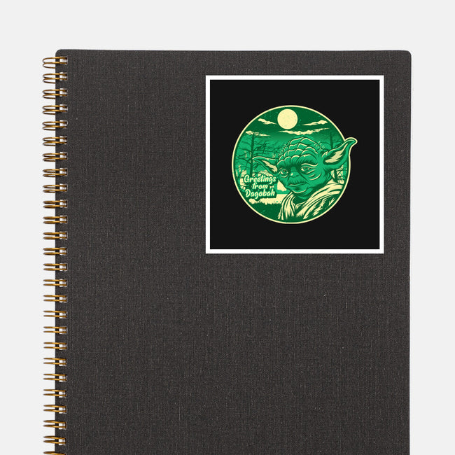Greetings From The Swamp Planet-None-Glossy-Sticker-SuperEdu