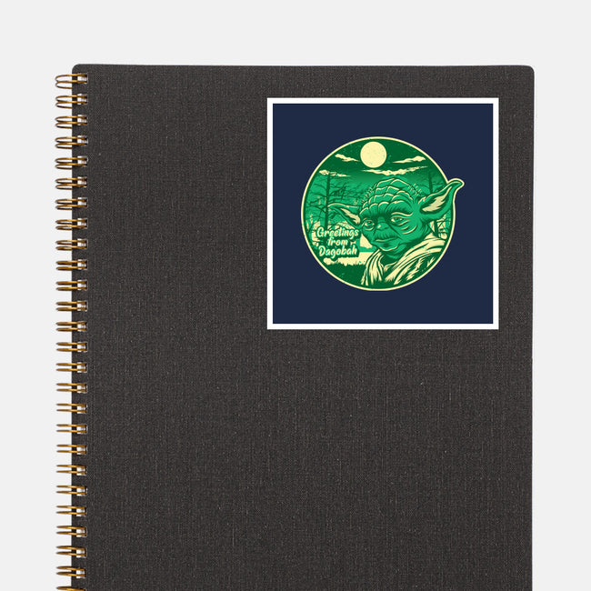 Greetings From The Swamp Planet-None-Glossy-Sticker-SuperEdu