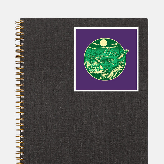 Greetings From The Swamp Planet-None-Glossy-Sticker-SuperEdu