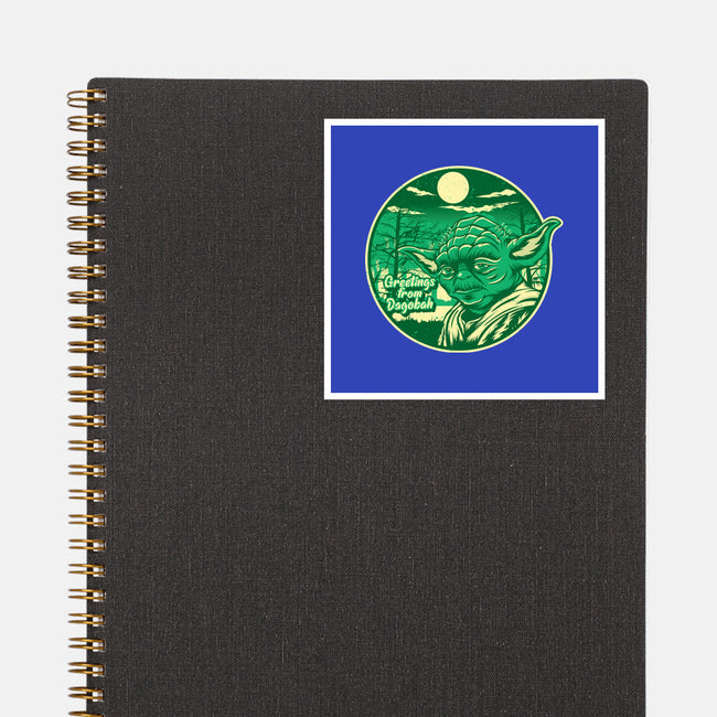 Greetings From The Swamp Planet-None-Glossy-Sticker-SuperEdu