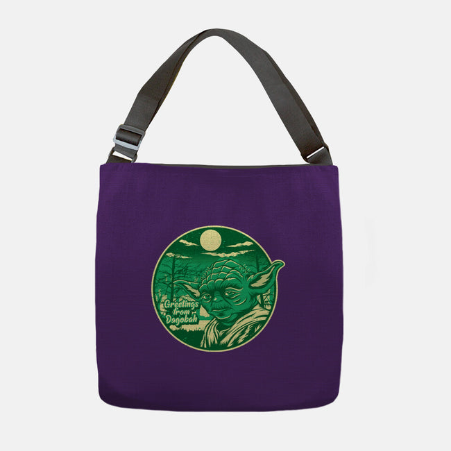 Greetings From The Swamp Planet-None-Adjustable Tote-Bag-SuperEdu