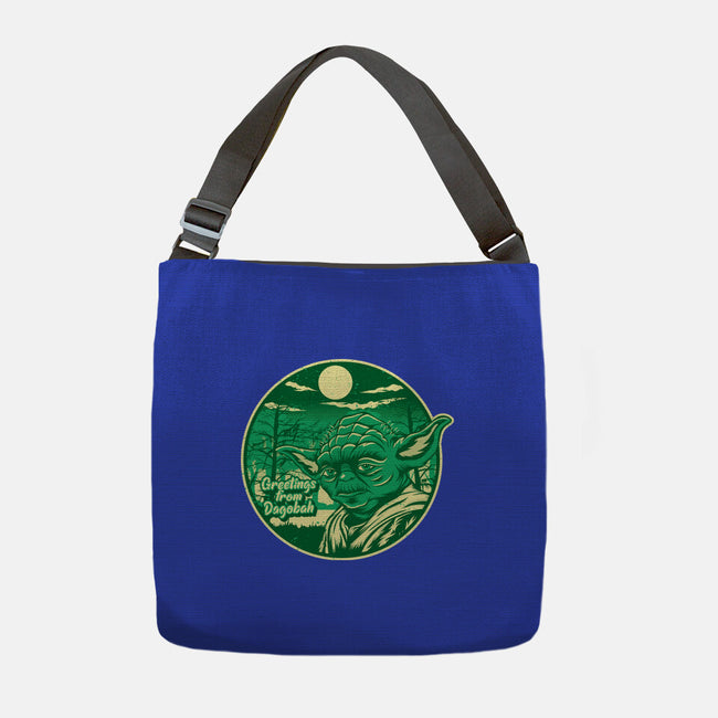 Greetings From The Swamp Planet-None-Adjustable Tote-Bag-SuperEdu