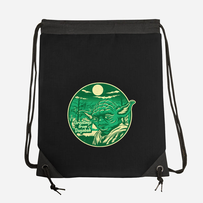 Greetings From The Swamp Planet-None-Drawstring-Bag-SuperEdu