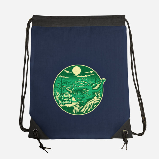Greetings From The Swamp Planet-None-Drawstring-Bag-SuperEdu