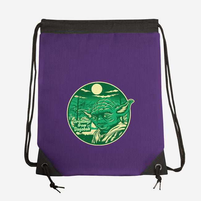 Greetings From The Swamp Planet-None-Drawstring-Bag-SuperEdu