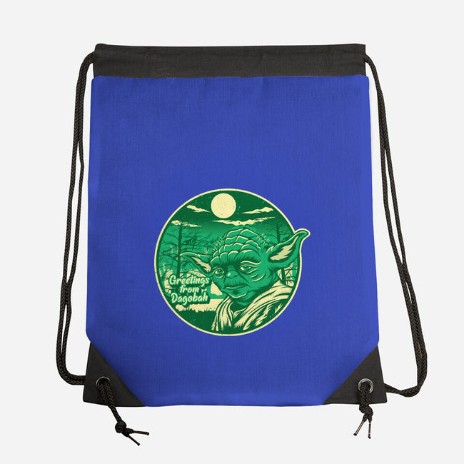 Greetings From The Swamp Planet-None-Drawstring-Bag-SuperEdu