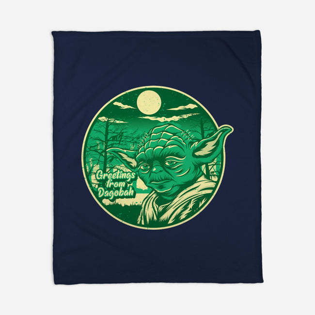 Greetings From The Swamp Planet-None-Fleece-Blanket-SuperEdu