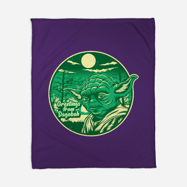 Greetings From The Swamp Planet-None-Fleece-Blanket-SuperEdu