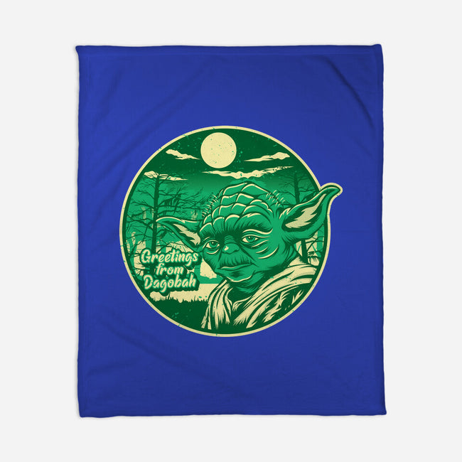 Greetings From The Swamp Planet-None-Fleece-Blanket-SuperEdu