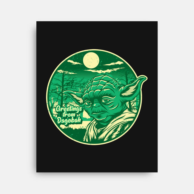 Greetings From The Swamp Planet-None-Stretched-Canvas-SuperEdu