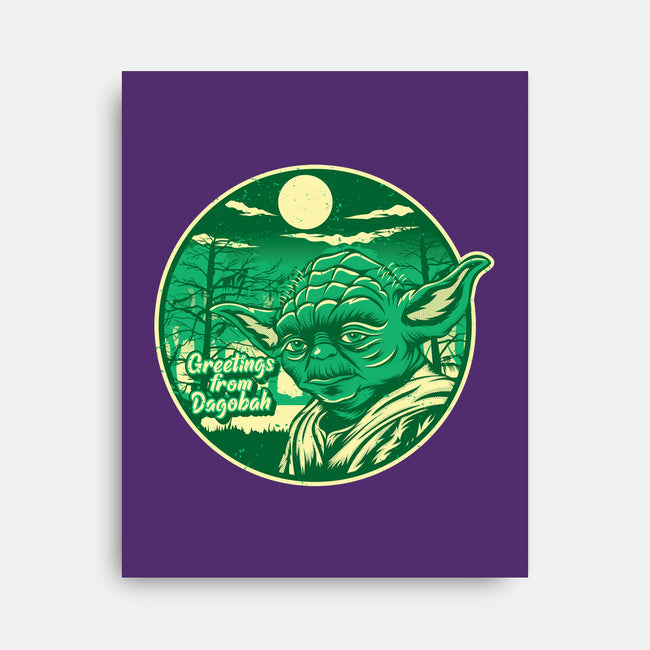 Greetings From The Swamp Planet-None-Stretched-Canvas-SuperEdu