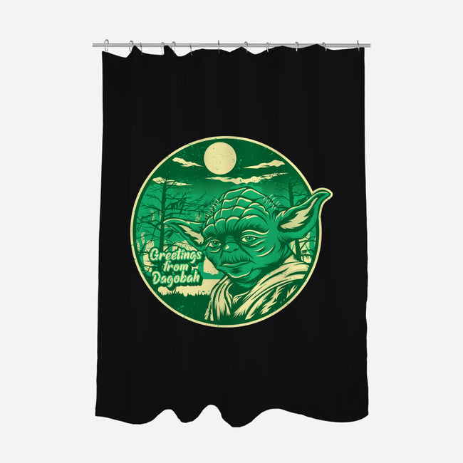 Greetings From The Swamp Planet-None-Polyester-Shower Curtain-SuperEdu
