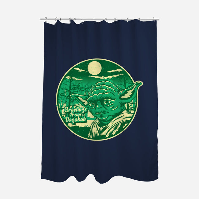Greetings From The Swamp Planet-None-Polyester-Shower Curtain-SuperEdu