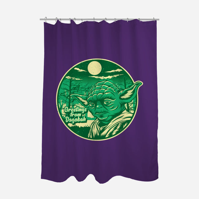 Greetings From The Swamp Planet-None-Polyester-Shower Curtain-SuperEdu