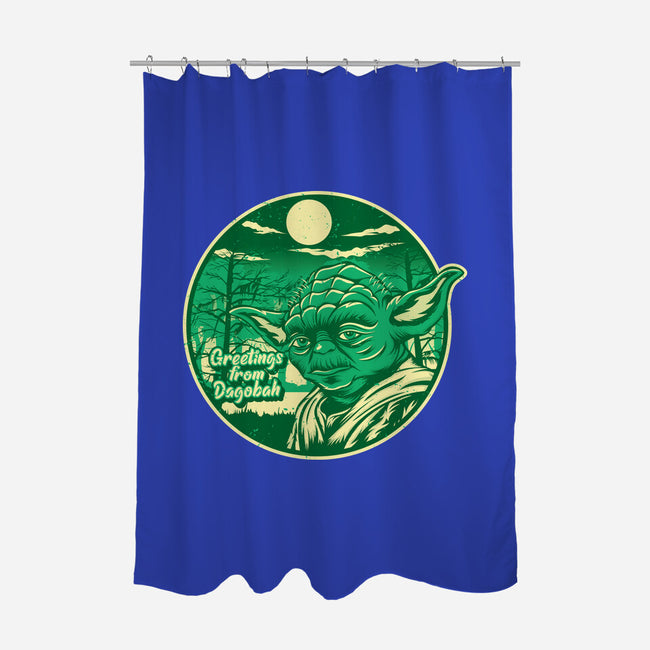 Greetings From The Swamp Planet-None-Polyester-Shower Curtain-SuperEdu