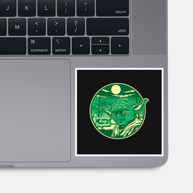 Greetings From The Swamp Planet-None-Glossy-Sticker-SuperEdu