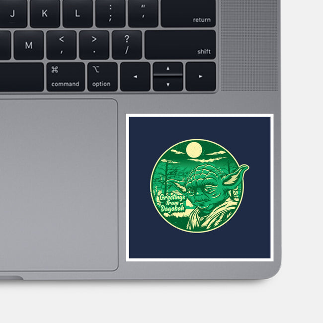 Greetings From The Swamp Planet-None-Glossy-Sticker-SuperEdu