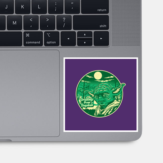 Greetings From The Swamp Planet-None-Glossy-Sticker-SuperEdu