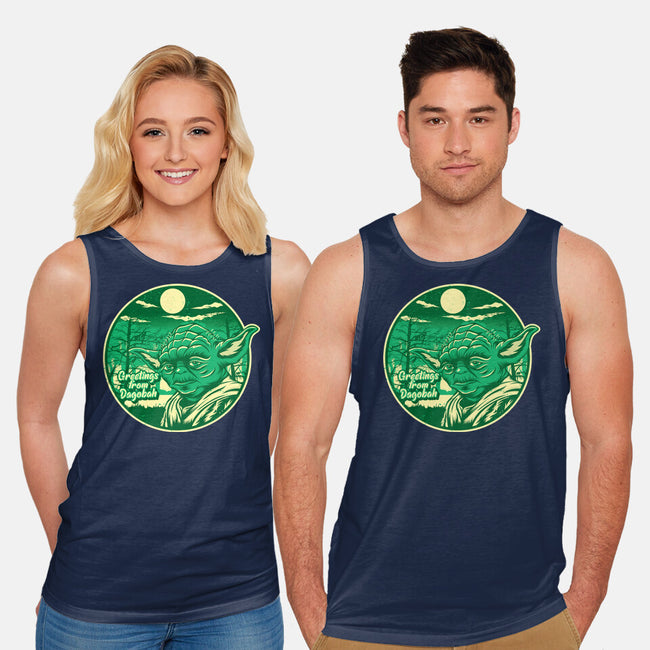 Greetings From The Swamp Planet-Unisex-Basic-Tank-SuperEdu