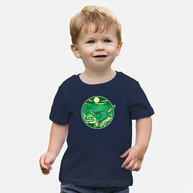 Greetings From The Swamp Planet-Baby-Basic-Tee-SuperEdu