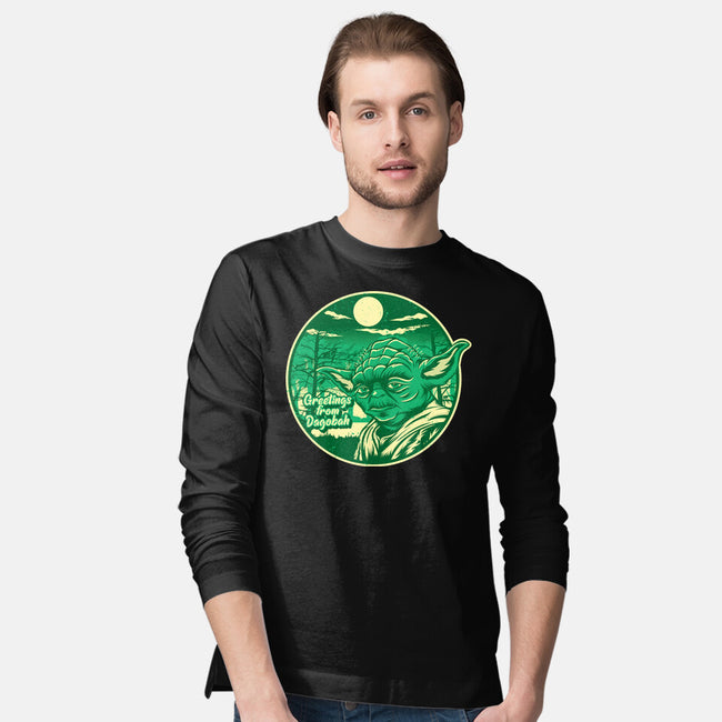 Greetings From The Swamp Planet-Mens-Long Sleeved-Tee-SuperEdu