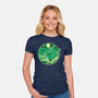 Greetings From The Swamp Planet-Womens-Fitted-Tee-SuperEdu