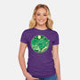 Greetings From The Swamp Planet-Womens-Fitted-Tee-SuperEdu