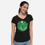 Greetings From The Swamp Planet-Womens-V-Neck-Tee-SuperEdu