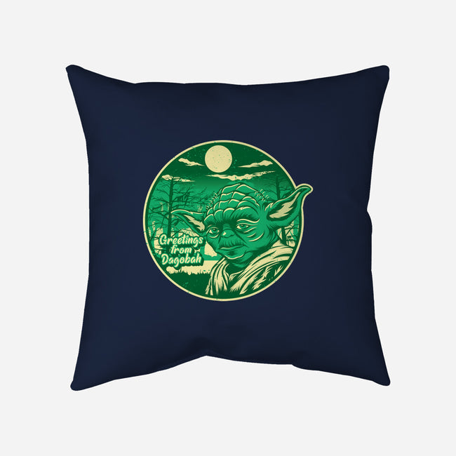 Greetings From The Swamp Planet-None-Removable Cover w Insert-Throw Pillow-SuperEdu