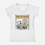 Worry Less Run More-Womens-V-Neck-Tee-glitchygorilla