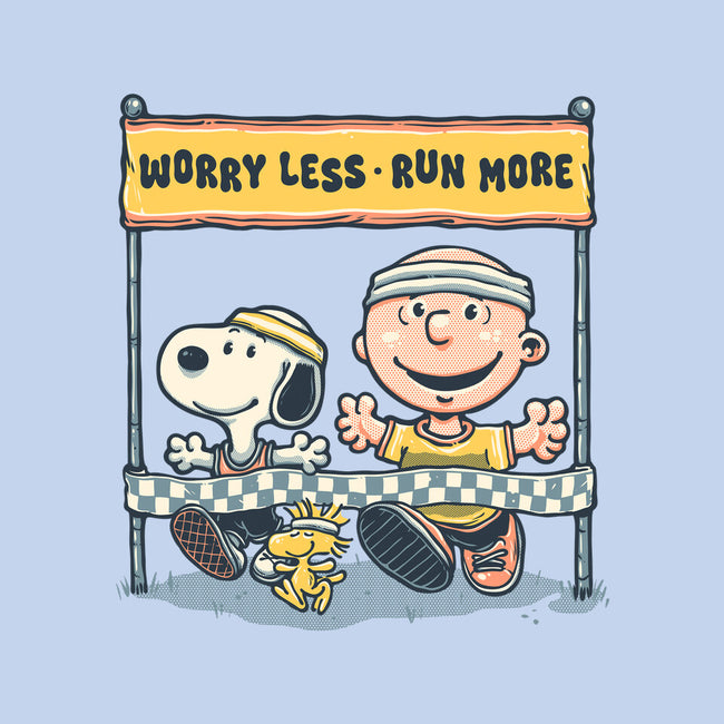Worry Less Run More-Mens-Basic-Tee-glitchygorilla
