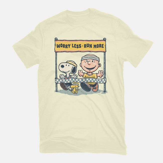 Worry Less Run More-Mens-Basic-Tee-glitchygorilla