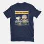 Worry Less Run More-Womens-Fitted-Tee-glitchygorilla