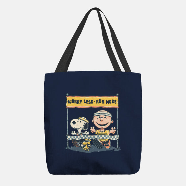 Worry Less Run More-None-Basic Tote-Bag-glitchygorilla