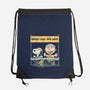 Worry Less Run More-None-Drawstring-Bag-glitchygorilla