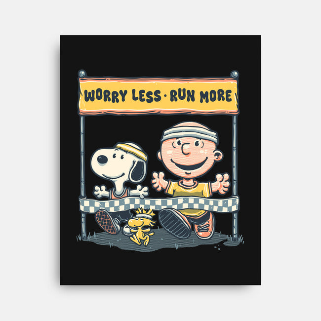 Worry Less Run More-None-Stretched-Canvas-glitchygorilla
