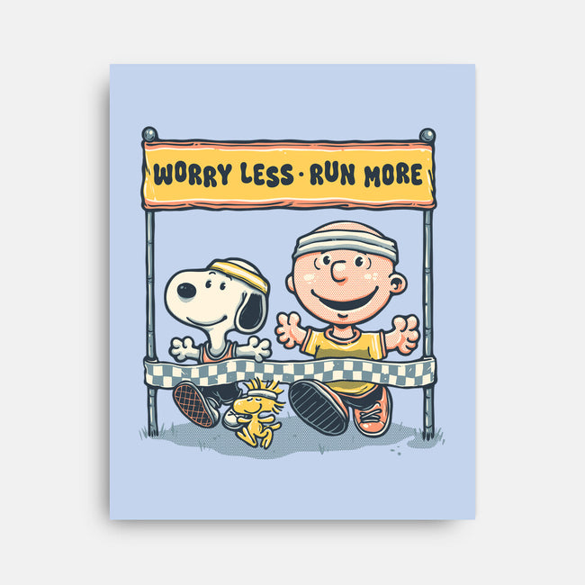 Worry Less Run More-None-Stretched-Canvas-glitchygorilla