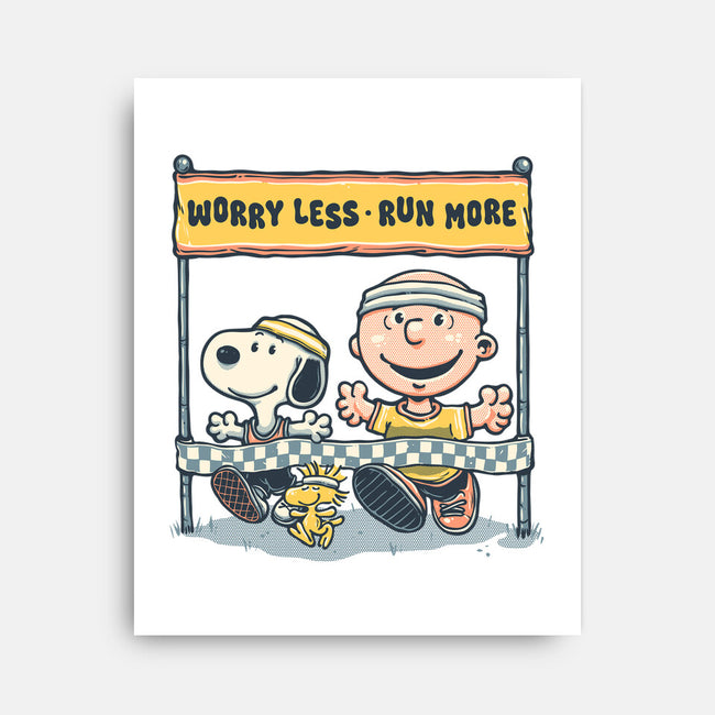 Worry Less Run More-None-Stretched-Canvas-glitchygorilla