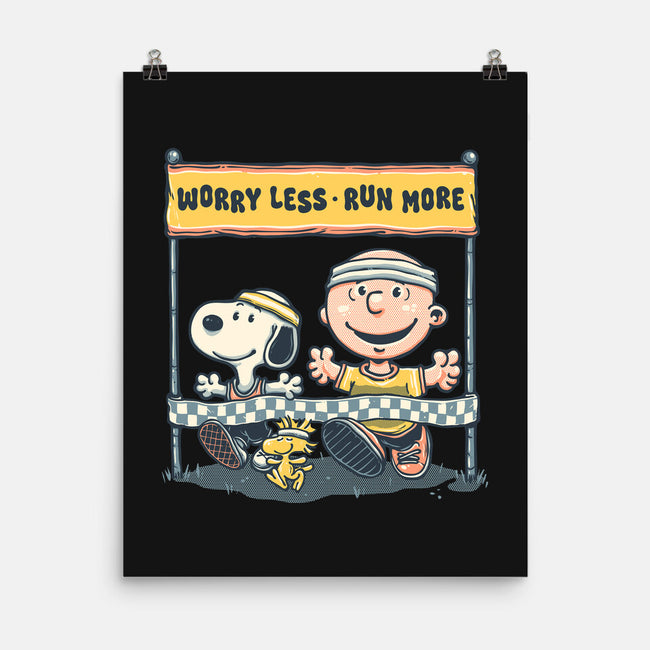 Worry Less Run More-None-Matte-Poster-glitchygorilla