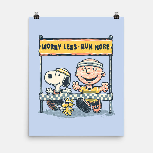 Worry Less Run More-None-Matte-Poster-glitchygorilla