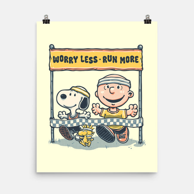 Worry Less Run More-None-Matte-Poster-glitchygorilla