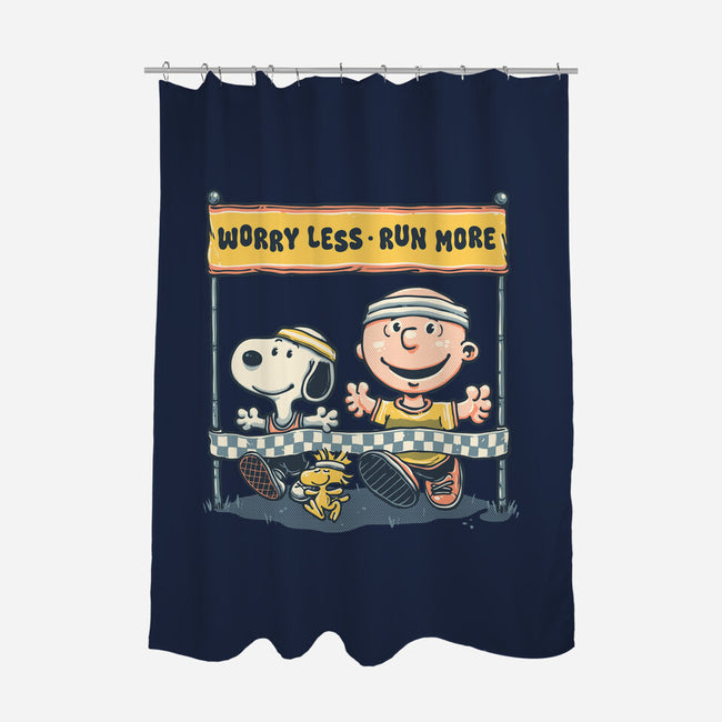 Worry Less Run More-None-Polyester-Shower Curtain-glitchygorilla