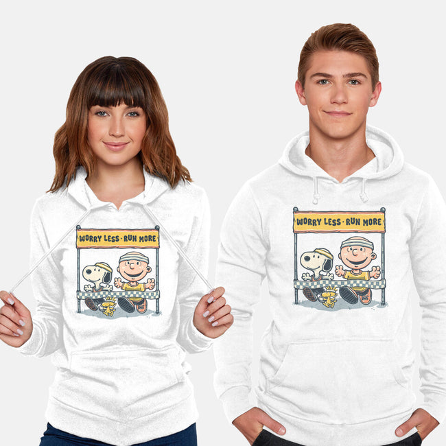 Worry Less Run More-Unisex-Pullover-Sweatshirt-glitchygorilla
