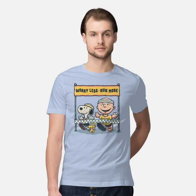 Worry Less Run More-Mens-Premium-Tee-glitchygorilla