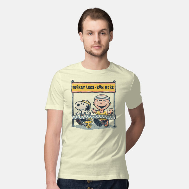 Worry Less Run More-Mens-Premium-Tee-glitchygorilla