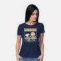 Worry Less Run More-Womens-Basic-Tee-glitchygorilla