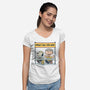 Worry Less Run More-Womens-V-Neck-Tee-glitchygorilla