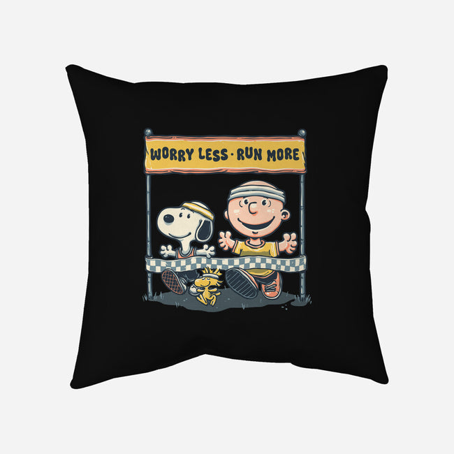 Worry Less Run More-None-Removable Cover w Insert-Throw Pillow-glitchygorilla