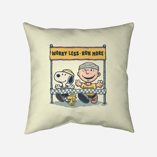 Worry Less Run More-None-Removable Cover w Insert-Throw Pillow-glitchygorilla