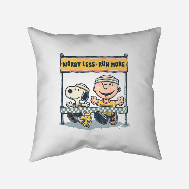 Worry Less Run More-None-Removable Cover w Insert-Throw Pillow-glitchygorilla